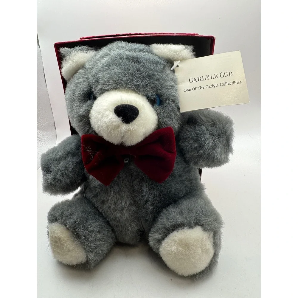 Carlyle Cub 1995 Teddy Bear Collectible Plush Red Bow‎ Gift Box
